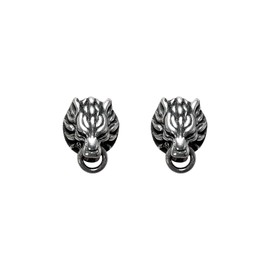 Kashasin Final Fantasy Earrings Cloud Strife Wolf Claude Wolf Earrings VII FF7AC S925 Sliver Cosplay Pair Earrings Stud for Men Women (Final Fantasy Earrings)