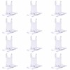 FIBOUND 12-Pack Adjustable Acrylic Display Easels - Multi-Purpose Clear Plastic