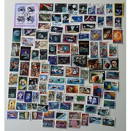 100 Different Space Stamps Collection (Stamps for Collectors) Cosmos Outer Space