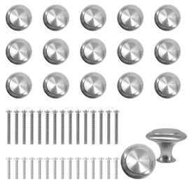 YREYBN 15Pcs Cabinet Door Knobs, Wardrobe Door Handles,Kitchen Furniture Cabinet Knob with 30 Long Short Screws for Cupboard Wardrobe Drawer Bedroom Bathroom Racks Furniture