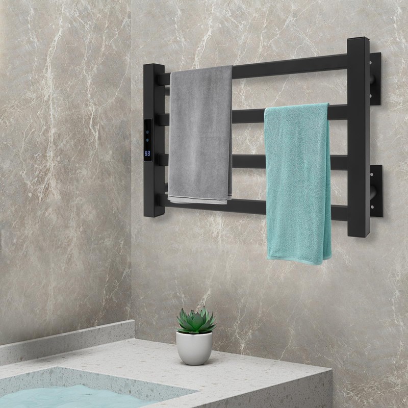 Giciashop Towel Warmer for Bathroom, 4 Tier Wall Mounted Heated