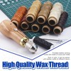 Glarks 15Pcs Sewing Awl Kit Portable Leather Stitching Repair Stitch