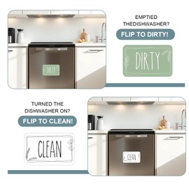 2pcs Clean Dirty Dishwasher Magnet, Dishwasher Magnet Clean Dirty Sign, Suitable for Cleaning and Dirt Reminder Signs, Stylish Kitchen Decoration