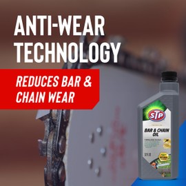 STP Premium Bar and Chain Oil, Tools and Chainsaw Oil Treatment Reduces Bar and Chain Wear, 32 Oz