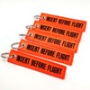 Rotary13B1 Insert Before Flight Keychain - Neon Orange/black 5PCS