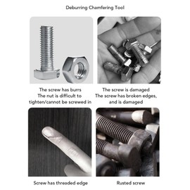 3 Tungsten Steel Cutting Slots, Robust Burr Removal Tool with Polished Appearance 5-25mm, 1/5-1in Hex Shank