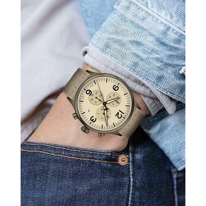 BINLUN Watch Band Canvas Watch Strap Quick Release Fabric Watch