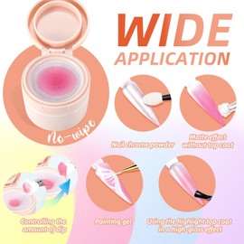 U-Shinein Cushion Gradient Painting Gel Kit, 6 Color Ombre Nails Aura Nails Full Coverage Precise Control of Each Dip With Brush Matte Effect Non-Wipe Long Lasting Soak Off UV Led,Set 02