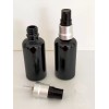 Meliars Dispensador 30 Ml Negro Cristal Bomba Aluminio (10 Piezas)