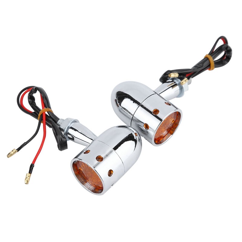 Retro Bullet Style Motorcycle Bright LED Turn Signal Light Indicator
