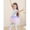 EASTBUDDY Tutu Girls Toddler 4 Layers Tulle Skirt Gradient Ballet