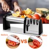 4-in-1 Professional Knife and Scissors Sharpener, Manual Kitchen Sharpening Tool,