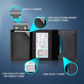 [2025's Design]Men's Wallet with card Holder,Minimalist Daily Purse for Work/Back To School - Color: Black