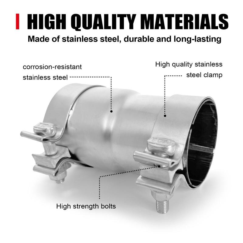 Peastorm 2.5 to 2.75 Inch Exhaust Adapter, 2.5" ID to