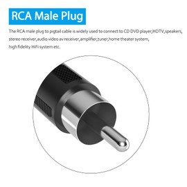 SIOCEN 3.5mm to RCA Cable,RCA Male to Aux Audio Adapter,1/8 inch Mono Male Plug Jack Connector Converter Auxiliary Cord for Speaker