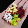 SEIWEI 50PCS Fake Worms Realistic Soft Fishing Lures Plastic Lifelike