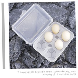 Operitacx Kasten Druckfester Eierkarton Container Wiederverwendbar Tragbar Transparent Organizer Zur Aufbewahrung Von Eiern Im Freien Klare Eierschale Küche Eierablage Plastik Weiß