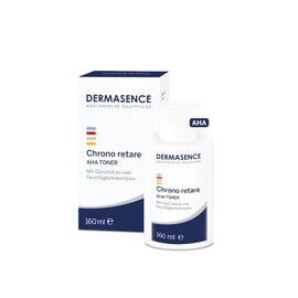 DERMASENCE Chrono Retare AHA Toner, 160 ml, Facial Toner with Fruit Acid for Callunization, Pores & Dry Skin, Removes Dead Skin Cells, Moisturises, Smooths the Skin, Vegan