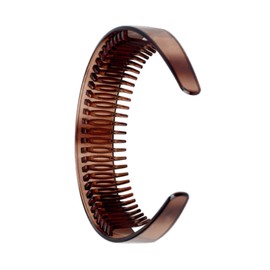 perfeclan Women's Tooth Headband Casual Headdress Lightweight Household Enlarged Headband Brown