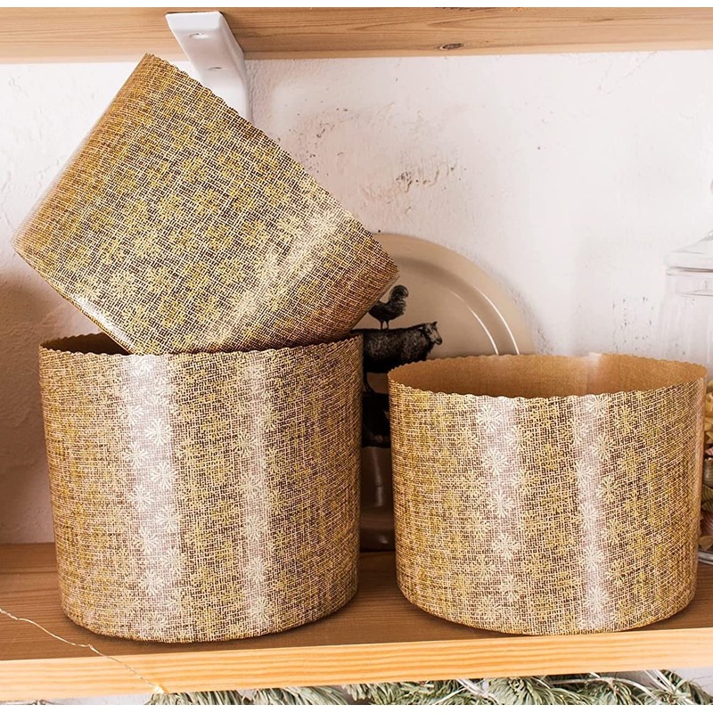 Panettone 12 Non-Stick Panettone Paper Mould, W 6.06 x H