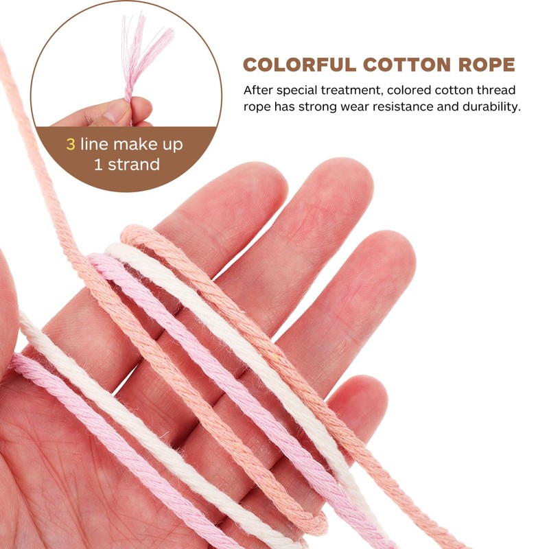 TEHAUX Yarn Cotton 3 Skeins Set Ideal for Beginner Crocheting