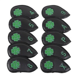 Golf Club Iron Covers,Portable Iron Covers for Golf Clubs 10X Men - Golf Iron Head Protector PU Synthetic Leather, Fit All Brands