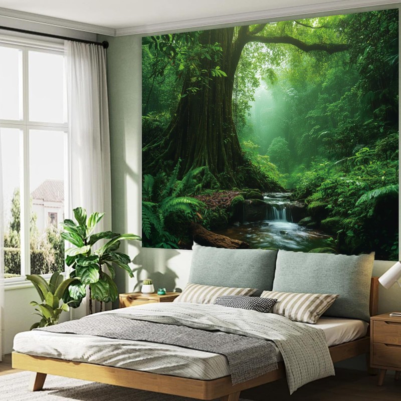 Apdidl Misty Forest - Tapiz de árbol (130 x 150