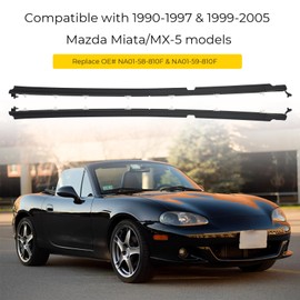 Weatherstrip Seal Compatible with Mazda Miata 1990-1997 1999-2005 MX5 Left and Right Side Window Moulding Trim Replacement for OE NA01-58-810F NA01-59-810F