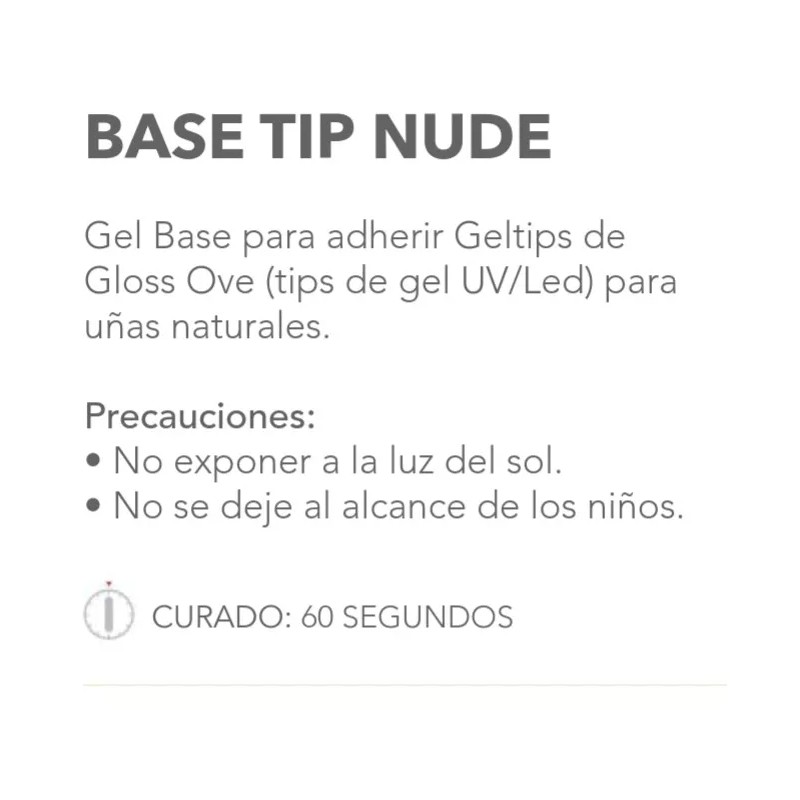 Gloss Over Pegamento Para Uñas Tip De Gel Nude Base