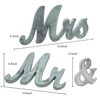 Mr and Mrs Signs Wedding Table Decorations, Wooden Freestanding Letters