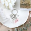 MUCOOS Cute Keychain, Pink Dolphin Accessories, Silver Cat Design, Interesting