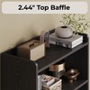 IRONCK Bookshelves and Bookcases with 4 Doors, 6-Tier Bookshelf with