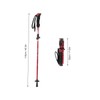 Aluminium Alloy Trekking Poles 5 Sections Collapsible Hiking Walking Climbing