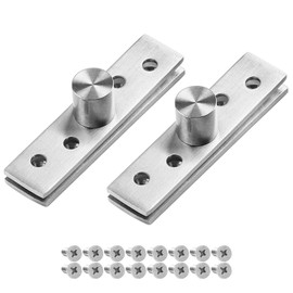 360 Degree Rotation Hidden Door Pivot Hinge, 2.9-Inch Door Pivot Hinge,Stainless Steel Pivot Hinge for Hidden Door, Cabinet and Cupboard (Silver 2.9 inch, 360 Degrees 2 pcs)
