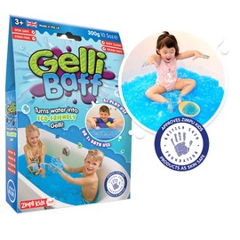 Gelli Baff Blue from Zimpli Kids, 1 Bath or 6 Play Uses, Magically turns water into thick, colourful goo, Children's Birthday Gifts, Educational Bath Toys, Pocket Money Toy, Party Bag Fillers