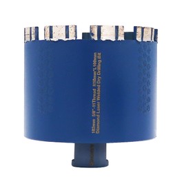 HIGHDRIL Diamond Core Drill Bit,Diameter 4inch/102mm with 5/8-11 Thread,Dry Hole Saw with Side Protection for Coring or Making Holes in Granite,Marble,Hard Stone