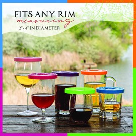 Wine Tapa Wine Glass Cover: Keep Bugs Out, Washable, Plastic, Outdoor, Drink Lid Marker for Glasses, Cans, Cups, Stemless Drinkware (Graphite)