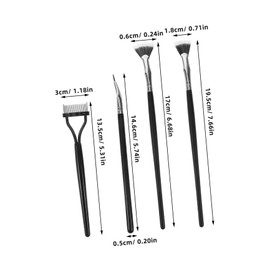 Minkissy Soft Bristle Folding Angle Brush Set for Mascara Application Eyebrow Grooming