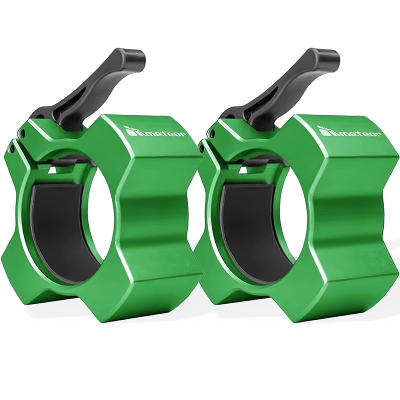 Meteor Essential Olympic Quick-Release Barbell Collars, Aluminium Collar, Barbell Clamp,