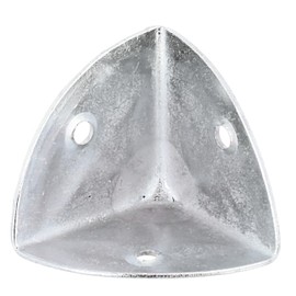 ALPENSTAHL Box Corners Rounded Furniture Corners Vintage Metal Edge Protection for Corners, Chests, Boxes, Suitcases Corner Brackets Steel Yellow Passivated, Pack of 4 – Triangle Protective Corners