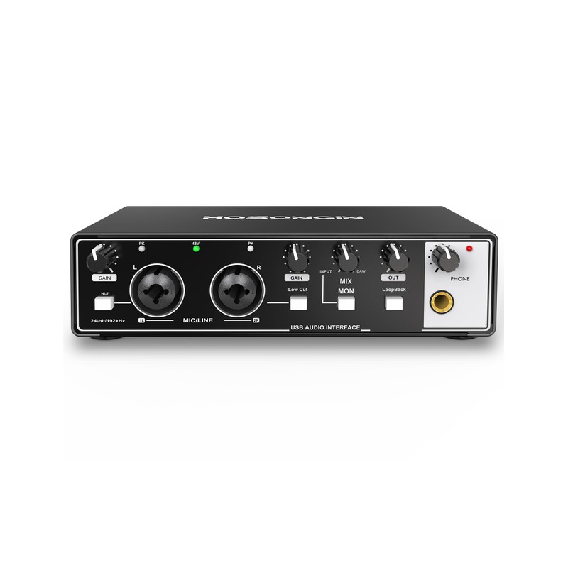 HOSONGIN USB Audio Interface for PC and Mac Recording Music,