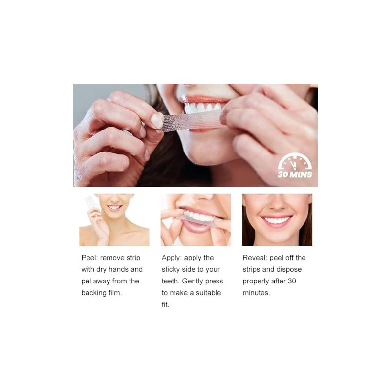 14pcs Tiras Blanqueadoras Dientes Blanqueador Dental Teeth Whitening Strips