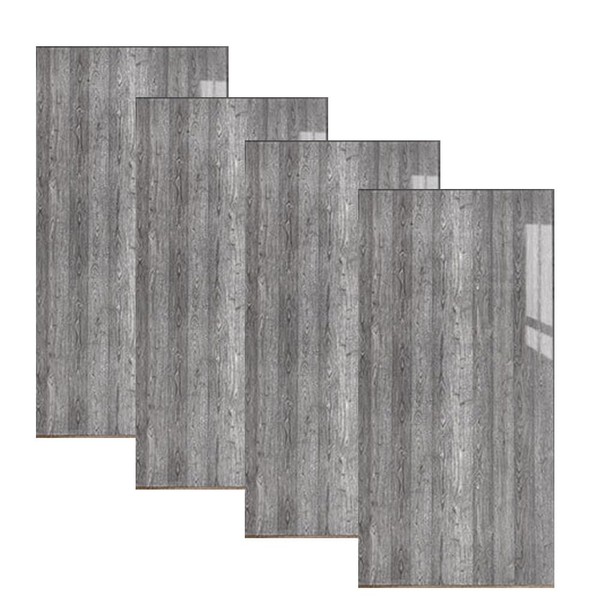 4PCS Foam Wood Tile Self-Adhesive Wall Stickers Distressed Wood Grain