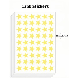 Bepisof 25Sheets 5Colors Colored Star Foil Stickers, Homeschool Supplies for Kids Reward Arts and Crafts