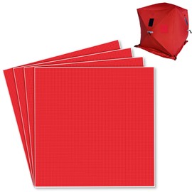 RunNico 4 Pcs Ice Shelter Patch Kit, Self-Adhesive Shelter Repair Tape Fabric, Tear-Resistant Ice Fish Shelter Patch Fabric for Ice Fish Tent RV Awning