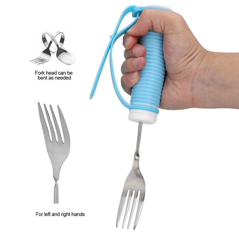 Eating Aids Fork Stainless Steel Rotating Fork Rotated Eating Utensils