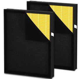 DBFIT AP-M1419 Pet Mode Genuine HEPA Washable Filter Replacement, H13 True HEPA Air Purifiers for Home Large Room up to 2390sq.ft, Removes Pollen Dander Smoke Pet Hair Dust, 2PACK