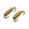 uxcell 2pcs Stainless Steel Gold Tone Swivel Motorcycle Exhaust Pipe