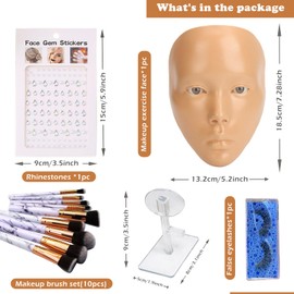 Penubuy Make-up Practice Face Board, Silikon Make-up Schaufensterpuppen Gesichtsbrett für Maskenbildner (Wheat color, 7,2'' x 5,2'')