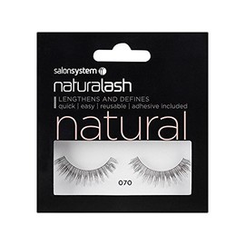 Salon System Naturalash Quick and Easy Re-Usable Black 070 Lashes
